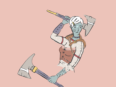 Axe fighter lady