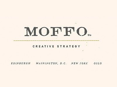 Moffo brand branding creative strategy letterpress logo moffo