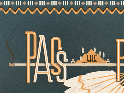 Pass border illustration poster screenprint type typography