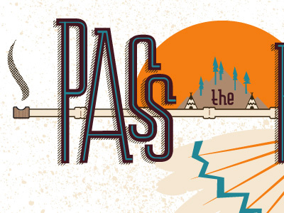 Pass Drib baffled font type typography poster screenprint