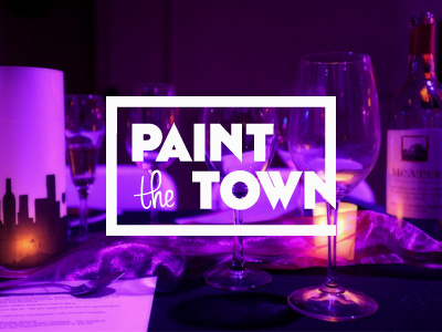 Paint the Town Logo Sketch logo paint town type typography