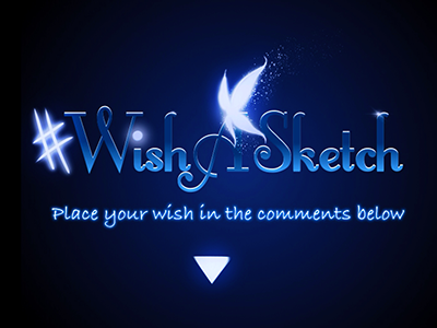 Wish A Sketch art fairys illustration logo magic project typography wishasketch