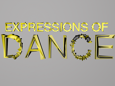 Expressions of Dance 3d dance expressions poster typography