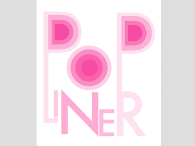 Popliner brand cirles identity lines logo opacity pink shapes typography