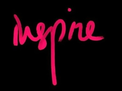 'Inspire' Motion Video black calligraphy motiongraphics pink shapes