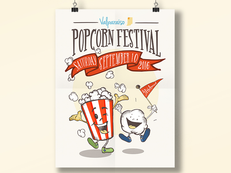 Valpo Popcorn Fest Poster by chakakana on Dribbble