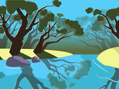 forest vector illustration