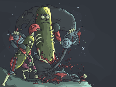 Pickle Rick Illustration