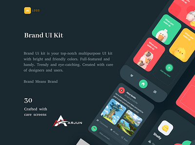 Brand Ui Kit branding design graphic design illustration ui ux website