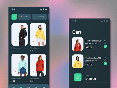 Store Gallery- Store Cart Design app branding design store ui ux