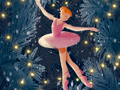 Ballet dancer dancer digital art editorial illustration illustration kids illustration