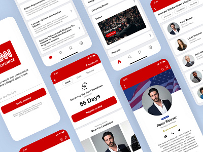 CNN Connect: Election Tracking App cnn design interface design ui design uidesign user experience design ux design uxui uxuidesign visual design