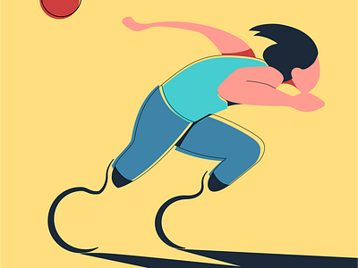Paralympic runner illustration vector