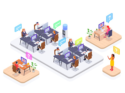 Support#1 2d illustration illustrator isometric vector