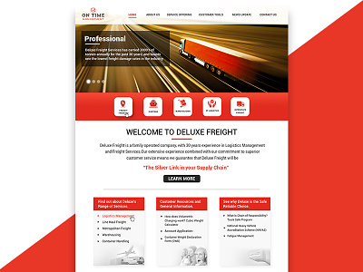 Homepage Design australia clean homepage logistics modern transportation