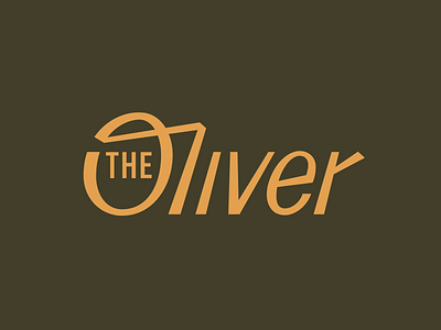 The Oliver branding custom type design identity lettering logo simple type typography