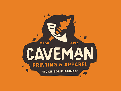 Caveman Final Badge apparel badge brand branding caveman graphic design identity logo logotype print rock rough type typography wordmark