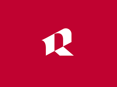 R monogram brand branding design geometric icon identity logo simple vector
