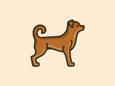 Murray the dog brand dog icon identity illustration logo