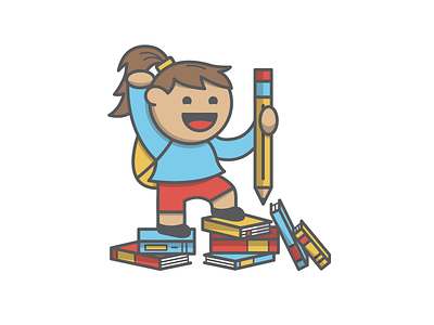 Stepping Stones Academy WIP brand child flat illustration logo