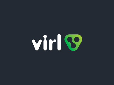 Virl Lockup (WIP) brand green identity logo tech viral