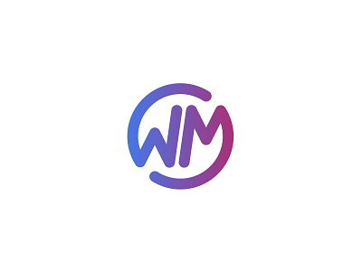 WM brand gradient identity logo monogram