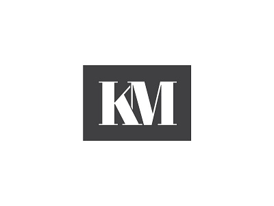 KM Monogram brand identity logo luxury simple