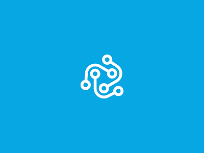 Tech Node Triangle abstract blue branding icon identity logo technology