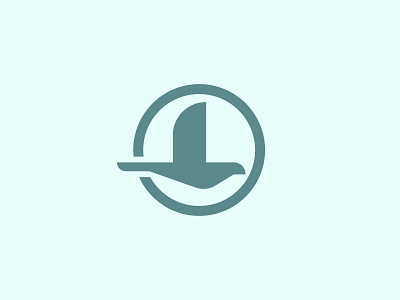 Osprey bird blue branding branding and identity geometric logo mongram