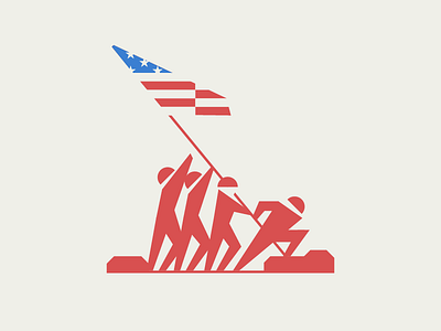Memorial Day america american flag geometric iconic illustration soldiers troops usa