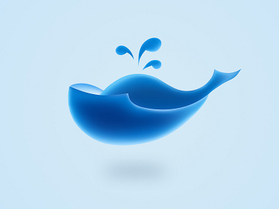 潜水的鲸鱼 design icon ui 图标