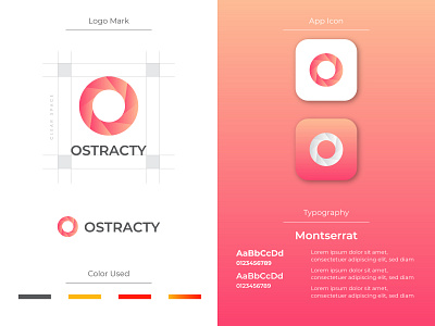 Ostracty | Abstract Letter O Circle Logo Design color logo