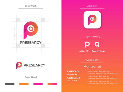 Presearchy | Letter P Business Search Logo Design