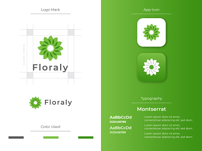 Floraly | Decorative flower leaf circle logo design