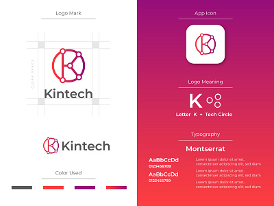 Kintech | Letter K Technology Abstract Logo Design