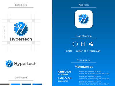 Hypertech | Initial Letter H Technology Pixel Logo