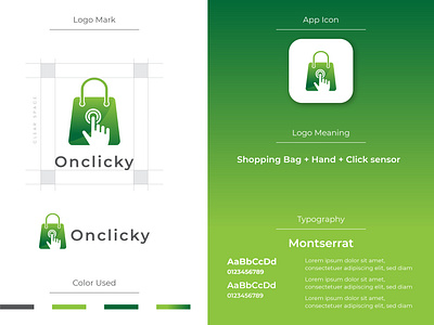 Onclicky | Online Ecommerce Shop Abstract Logo Design