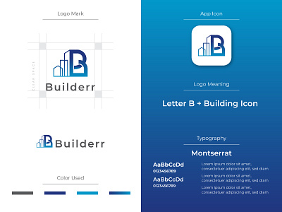 Builder | Letter B Building Construction Logo Desi element