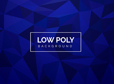Abstract low poly blue background design hexagon