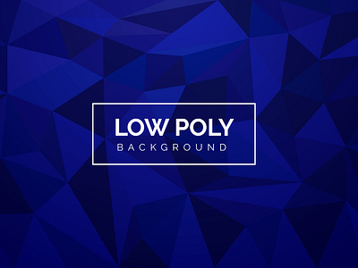 Abstract low poly blue background design