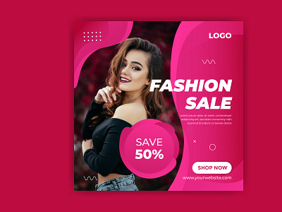 Fashion sale modern social media post design product