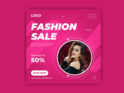 Fashion sale social media instagram marketing post design product