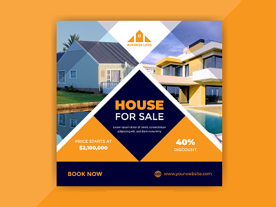 Home sale social media post design premium social