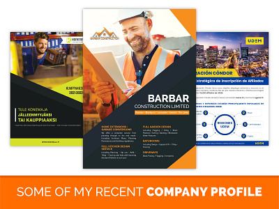Company Profile Or PDF Brochure Design trifold