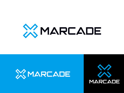 MARCADE blue design identity japan logo minimal simple symbolmark