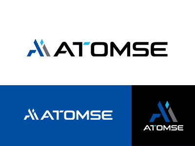 ATOMSE INC. asia blue brand corporate identity identity japan logo minimal symbolmark