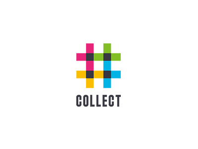 COLLECT brand colorful identity minimal simple symbolmark