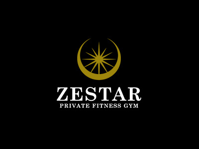 ZESTAR brand fitness gold identity minimal simple star symbolmark