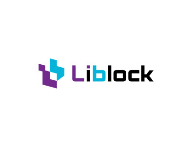 Liblock brand colorful identity minimal simple symbolmark