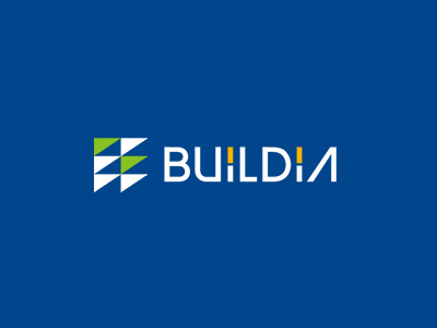 BUILDIA brand building construction identity minimal simple symbolmark